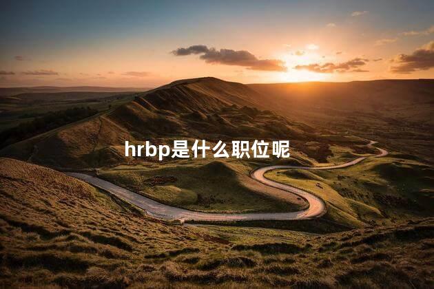 hrbp是什么职位呢