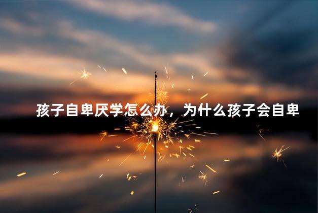 孩子自卑厌学怎么办，为什么孩子会自卑不想上学呢