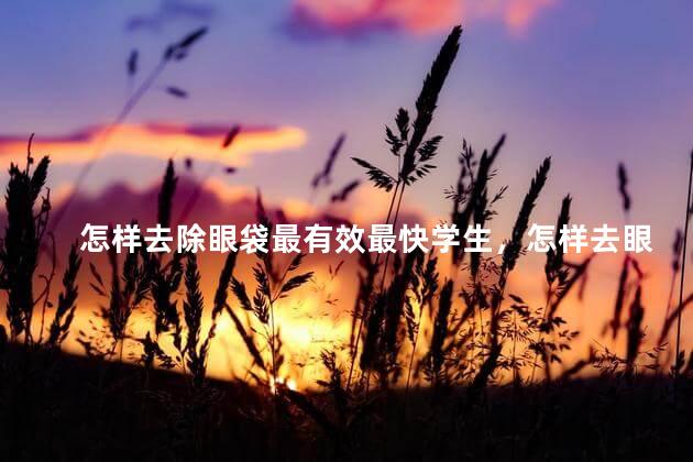 怎样去除眼袋最有效最快学生，怎样去眼袋学生