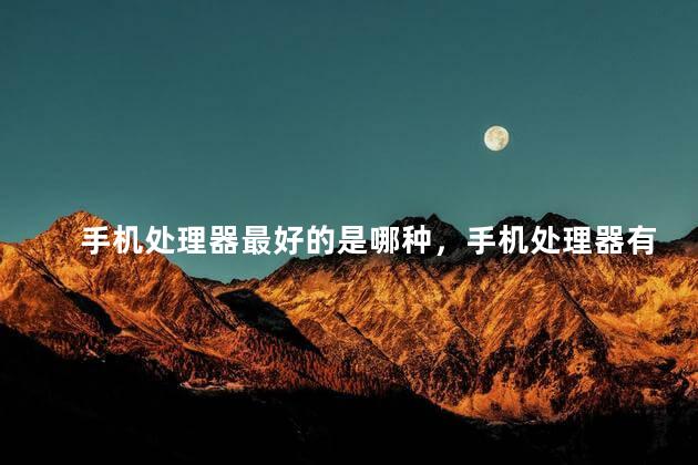 手机处理器最好的是哪种，手机处理器有哪些品牌