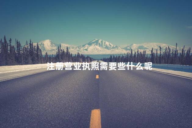 注册营业执照需要些什么呢 代办营业执照