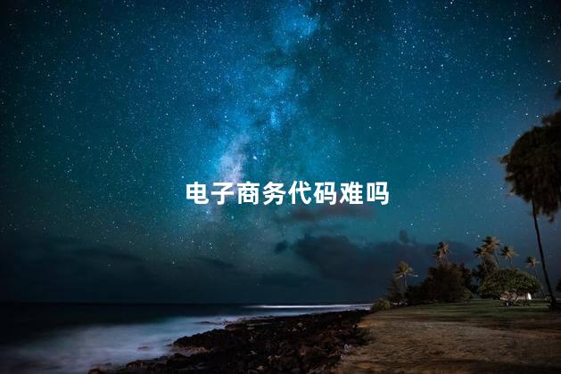 电子商务代码难吗 电子商务编程