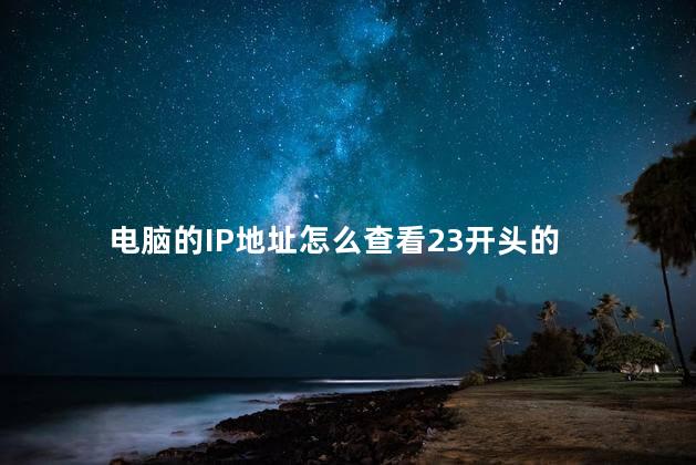 电脑的IP地址怎么查看23开头的，23开头的电脑ip地址怎么查询