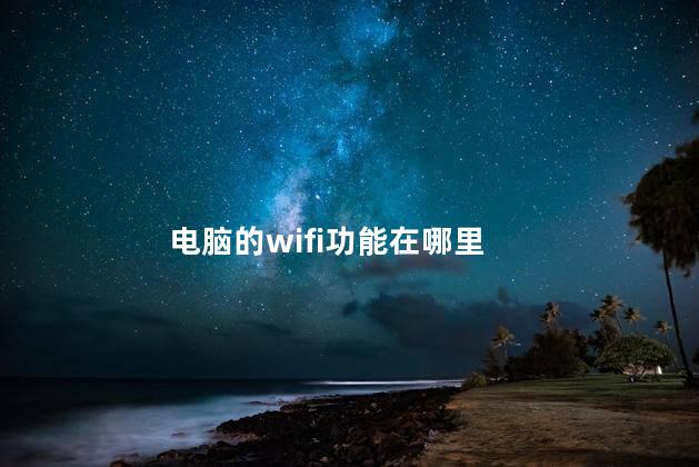 电脑的wifi功能在哪里，电脑的wifi在哪打开